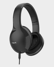 HAVIT H100D Wired Headphones | 40mm Drivers | 20 Hz–20 kHz Frequency Response | 3.5mm Audio Jack | 32 Ohm Impedance | Clear Sound | Comfortable Fit and Foldable Design - Black