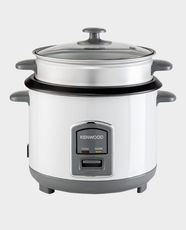 Kenwood 2-in-1 Rice Cooker | 1.8L Capacity | 700W Power | Non-Stick Pot and Glass Lid | Automatic Shut‑off | Cook and Keep Warm | RCM18.000WH - Gray/White
