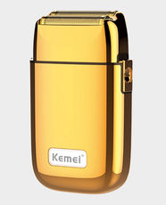 Kemei Reciprocation Electric Shaver | Powerful Quiet Rotary Motor | 120 Minutes Using Time | 2 Hrs Charging Time | Beard and Head Shaving | Wet and Dry Use | KM-TX1 - Gold