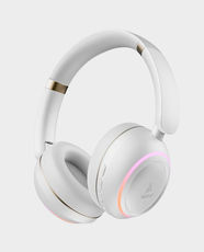 boAt Rockerz 480 Wireless Over-Ear Headphones | Up to 60 Hours Playtime | RGB LED with 6 Modes | 40ms BEAST Low Latency | ENx Noise Cancellation | 40mm Drivers | Type-C Charging | Bluetooth 5.3 - White Sabre