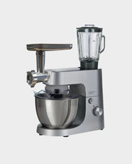 Kenwood Kitchen Machine Stand Mixer + Blender and Mincer | 1000W Power | 5L Bowl and 1.5L Glass Blender Capacity | 6 Speeds Knob Control | Pulse Function | KHH01.220SI - Silver