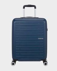 American Tourister Aerojoy 55cm Hard Trolley Luggage - Dark Blue in Qatar