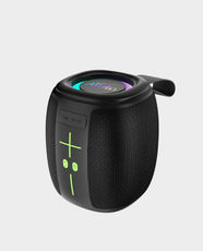 Music Apollo S10 Portable Wireless Mini Bluetooth Speaker | 8W Output | 1200mAh Battery | 4–6 Hours Playtime | IPX5 Water-Resistant | Hi-Res Audio with RGB Lighting | Bluetooth 5.4 | Model 9447114 - Black