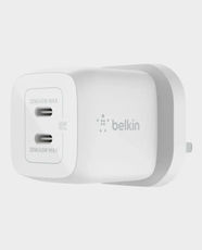 Belkin BoostCharge Pro Dual USB-C GaN Wall Mobile Charger with PPS 45W | Fast Charging | USB-C PD 3.0 | Compatible for Laptops/Tablets and Smartphones | WCH011MYWH - White