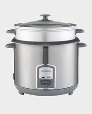 Kenwood 2-in-1 Rice Cooker | 2.8L Capacity | 1000W Power | Non-Stick Pot and Glass Lid | Automatic Shut‑off | Cook and Keep Warm | RCM28.000SS - Silver