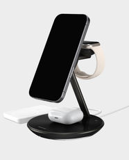 MAGEASY Power Station 5-in-1 Magnetic Wireless Charging Stand | 15W Wireless Fast Charging | 20W USB-C Charging Port | Qi2 Technology | Charge 4 Devices Simultaneously | 3 Level Adjustable Ambient Light - Black