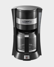DeLonghi Coffee Machine | 900W Power | 1.25L Water Tank | 10 Cup Capacity | Plastic Body with Metal Insert | Auto Shut-Off | Dishwasher-Safe Parts | DLICM 15211 - Black