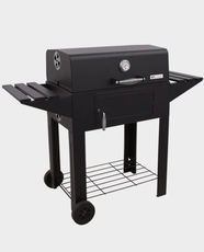Charbroil Santa Fe Charcoal Grill 615 | Lid Mounted Temperature Gauge | Charcoal Fuel Type | Cool-Touch Handles | 21301569 - Black