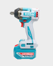 TOTAL 42V Cordless Impact Wrench | 600 Nm High Torque | 1/2″ Square Drive | Brushless Motor | Integrated LED Work Light | Variable Speed Control | TIWLI42602 - Turquoise/Multicolour