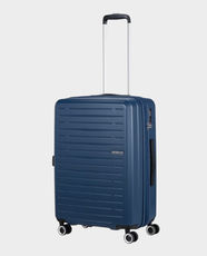 American Tourister Aerojoy 66cm Hard Trolley Luggage - Dark Blue in Qatar