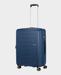 American Tourister Aerojoy 66cm Hard Trolley Luggage - Dark Blue in Qatar