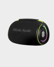 Music Apollo S24 Wireless Bluetooth Speaker | 20W Output | 3000mAh Battery | Up to 6 Hours Playtime | IPX5 Water-Resistant | Hi-Res Audio with RGB Lighting | Model 9447110 - Black