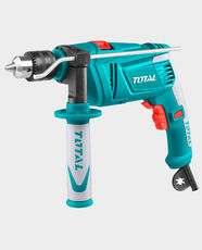 TOTAL 850W Impact Drill | 0-2700 RPM Variable Speed | 13 mm Max Drilling Capacity | Forward and Reverse Rotation | Hammer and Drill Function | TG109136-2 - Turquoise / Multicolour