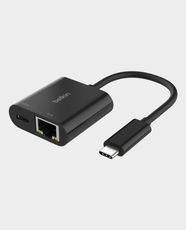 Belkin Connect USB-C to Ethernet and Charge Adapter | 100W USB-C Power Delivery | Gigabit 10/100/1000 Mbps High-Speed Ethernet | Compatible with Mac, Windows, Chrome, Linux, iPads and MacBooks - Black