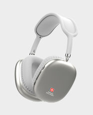 Swiss Military Airflow Over-Ear ANC Wireless Headphone | 50H Playtime With ANC | Clear Hi-Fi Sound | Built-In Microphone | Bluetooth 5.1 | SM-AU-HS-AIRFLOW-ANC-SIL - Silver