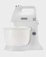 Kenwood Chefette Lite Hand Mixer | 450W Power | Plastic Body | Stainless Steel Tools | 5 Speeds + Turbo Function | Pulse Function | Automatic Rotating Bowl | HMP32.A0WH - White