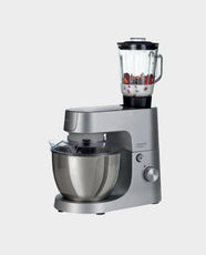 Kenwood Kitchen Machine Stand Mixer + Blender | 1400W Power | 5L Bowl and 1.5L Glass Blender Capacity | 6 Speeds Knob Control | Pulse Function | KHH01.120SI - Silver