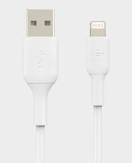 Belkin BoostCharge Lightning to USB-A Cable | 1M Length | MFi Certified | Tested for 25,000 Bends | Fast Charging & Data Sync | CAA001BT1MWH - White