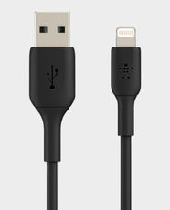 Belkin BoostCharge Lightning to USB-A Cable | 1M Length | MFi Certified | Tested for 25,000 Bends | Fast Charging & Data Sync | CAA001BT1MBK - Black