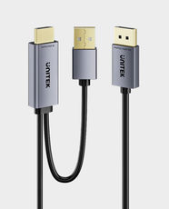 UNITEK HDMI to DisplayPort 4K Cable | 1.8M Length | 4K@60Hz Resolution | HDR and HDCP Supported | USB-Powered Stability | Compatible with Windows, macOS, Linux, PS5, PS4, Xbox | V1714A - Space Grey