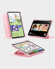 ESR Hybrid Series Flip Magnetic Case with Pencil Holder for Apple iPad 10/11 Inch (A16) | Ultra-Stable Stand | Scratch Protection | Magnetic Flip Closure | Apple Pencil 1st Gen and USB-C Support - Pink