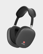 Swiss Military Airflow Over-Ear ANC Wireless Headphone | 50H Playtime With ANC | Clear Hi-Fi Sound | Built-In Microphone | Bluetooth 5.1 | SM-AU-HS-AIRFLOW-ANC-BLK - Black