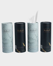 Fedvel Premium Tissue Combo (Pack of 4) | 40 Sheets per Box | 100% Virgin Pulp | Highly Absorbent | Ideal for Car, Travel and Daily Use | Flower White, Royal Green | FDVL-CM0103