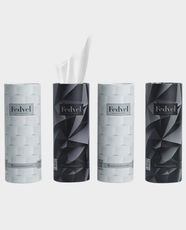 Fedvel Premium Tissue Combo (Pack of 4) | 40 Sheets per Box | 100% Virgin Pulp | Highly Absorbent | Ideal for Car, Travel and Daily Use | Pearl White, Geometric Black | FDVL-CM0105
