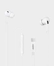 Salpido EP13 Wired Type-C Stereo Sound Earphone | 10mm Drivers | 1.2m TPE Cable | Dynamic High-Fidelity Sound | Built-in Mic with Call Control | Ergonomic Design - White