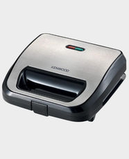 Kenwood 3-In-1 Sandwich Maker | 750W Power | Non Stick Plates | Cool Touch Body | Grill, Waffle and Toasted Sandwich | Easy to Clean | SMM02.000SI - Black