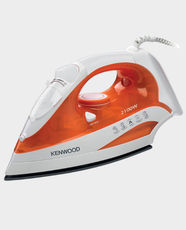Kenwood Steam Iron | 2100W Power | Ceramic Coated Soleplate | 300ml Capacity | Steam Power 28/130g | Anti-Drip and Self Clean | STP50.000WO - White/Orange