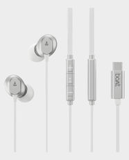 boAt Bassheads 90C Type-C Wired In-Ear Earphones | 10mm Dynamic Drivers | Type-C Connectivity | In-Line Microphone | 120cm Cable | 102±3dB Sensitivity | 16Ω Impedance | Supports Google Assistant and Siri - White