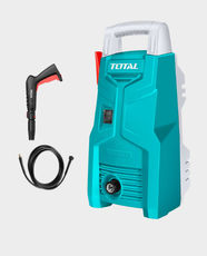 TOTAL 1200W High Pressure Washer | 90 Bar (1300 PSI) | 5.5L/min Flow Rate | Auto Stop System | Carbon Brush Motor | TGT113026 - Turquoise/Multicolour