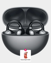 Huawei FreeClip Earbuds | Long Lasting Battery | AI Crystal Clear Sound | IP54 Resistance to Dust & Water (Huawei Sports Kettle) - Black