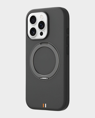 TGVI'S Comfort Series Metal Stand Liquid Silicon Back Case for iPhone 16 Pro in Qatar