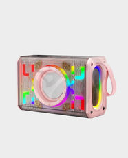 Lenyes S843 Bluetooth Speaker (20W, Transparent RGB, Pink) in Qatar