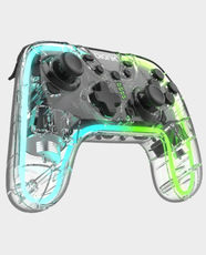 Bionik Nintendo Switch Neoglow Wireless RGB Controller (Clear) in Qatar
