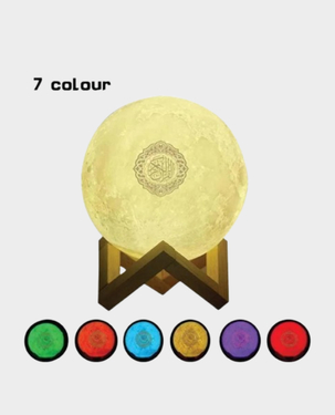 Equantu  Moon Lamp Quran Speaker SQ-510 | 5W | Bluetooth 5.0 | USB - 16 Colors