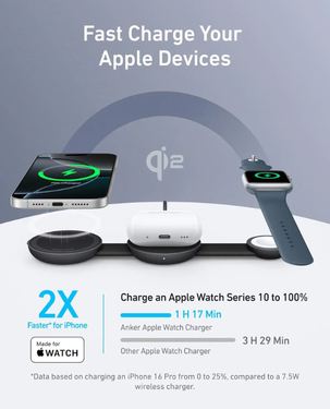 Anker MagGo 3-in-1 Foldable Wireless Charging Pad in Qatar