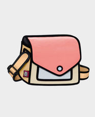 JumpFromPaper Giggle Shoulder Bag | Polyester | Adjustable Strap | 2D Cartoon Pop-Art Design | Dry Clean Only | Capacity for Small Items | JFP-OS162 - Watermelon Red