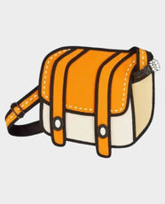 JumpFromPaper Cheese Orange Shoulder Bag | Polyester | 2D Cartoon Style | Stylish and Lightweight | JFP007 - Orange