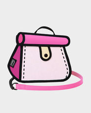 JumpFromPaper Cake Metal Chain Bag | Polyester and Leather | 2D Cartoon Style | Stylish and Lightweight | JFP-OS286 - Bubblegum Pink
