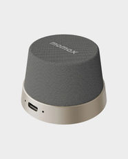 Momax 1-Vibe Go Magnetic Portable True Wireless Bluetooth Speaker | Magnetic Attachment | TWS Stereo | IPX6 Waterproof | Up to 12 Hours Playtime | Portable and Versatile - Titanium