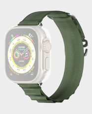 MAGEASY Active Sport G-Hook Watch Strap for Apple Watch 42/44/45/49mm | Double-Layer Seamless Weave | High-Strength Yarn | Sweat-Resistant & Durable Sport Design - Green