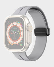 974 Bands Silicone Band with Magnetic Buckle for Apple Watch 42/44/45/49mm Ultra | Skin-Friendly Fashion Silicone | Waterproof and Sweat-Proof - Grey