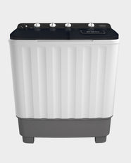 Hitachi Twin Tub Washing Machine | 12KG Washing Capacity | Rust Free Body | Transparent Lid | LTT 12JWT MRG - Mercury Grey