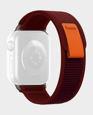 974 Bands Trail Loop Band for Apple Watch 42/44/45/49mm Ultra | Nylon Weave | Comfortable Texture | Convenient Pull Tab | Stylish and Practical Design - Maroon