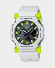 CASIO G-Shock Analog-digital Unisex Watch | 200m Water Resistant | Shock Resistant Resin Build | 1/100s Stopwatch | 24H Countdown Timer | 5 Alarms | Double LED Super Illuminator | 31 Time Zones | GA-2300MW-8ADR - Grey Dial