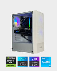 Pre-Built Gaming PC with Intel Core i3-14100F 14th Gen | MSI GeForce RTX 5060 8GB Gaming OC | Kingston NV3 2TB NVMe SSD | TeamGroup Delta RGB 16GB DDR4 3600MHz RAM | SilverStone Strider 750W PSU