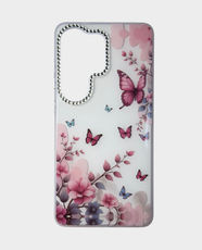 Fancy Back Case for Samsung Galaxy S26 Ultra - Pink Butterfly
